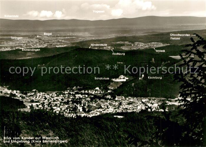 Waldkirch Breisgau Umgebung mit Blick vom Kandel