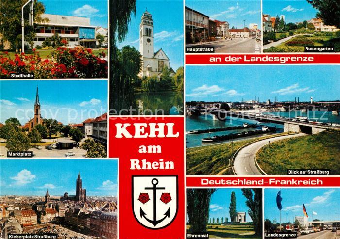 Kehl Rhein Stadthalle Kirche Hauptstrasse Marktplatz Strassburg Kleberplatz Ehre