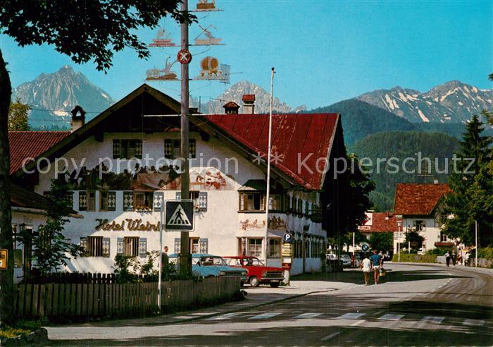 Schwangau mit Gehrenspitze Koellespitze und Schlicke