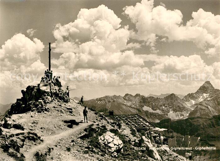 Nebelhorn Gipfelkreuz Gipfelhuette