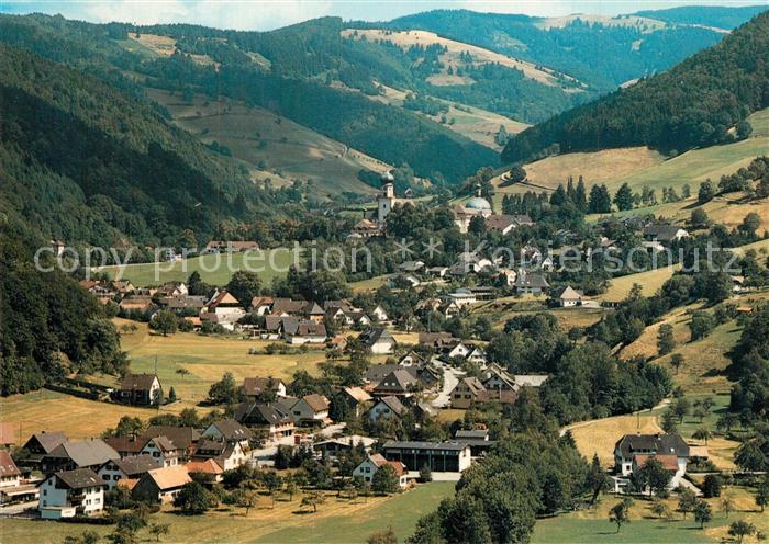 Muenstertal Schwarzwald Panorama mit Kloster St Trudpert