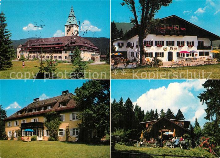 Klais Gaestehaus Gut Elmau mit Schloss Muellerhaus und Elmauer Alm