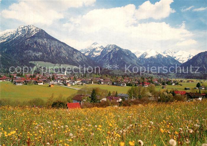 Oberstdorf Panorama mit Oberstdorfer Bergen
