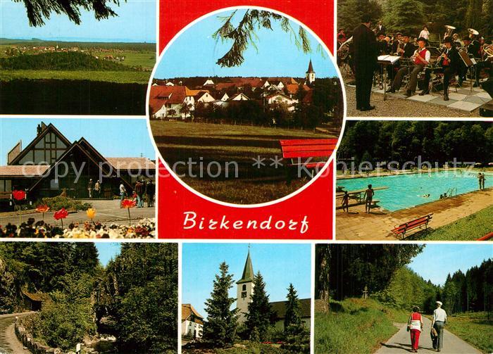 Birkendorf panorama Musikkapell Schwimmbad Kirche Wanderer