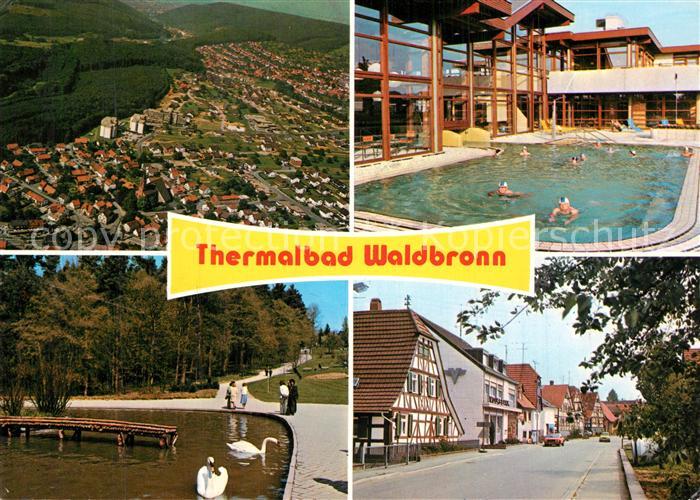 Waldbronn Albtal Fliegeraufnahme Thermalbad Aussenbecken Strassenpartie