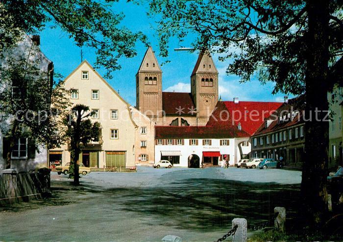 Steingaden Oberbayern Stadtplatz mit Kirche