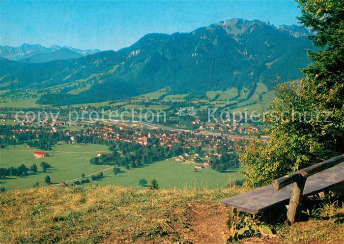 Lenggries Blick von der Denkalm zum Brauneck