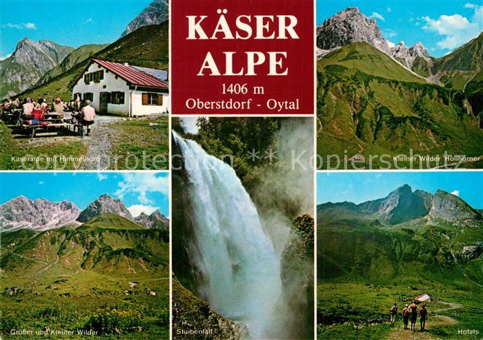 Oberstdorf Kaeser Alpe mit Himmelhorn Gr und Kl Wilder Stuibenfall Hofats Kl Wil