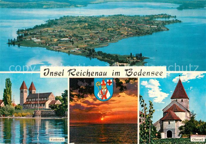Insel Reichenau Fliegeraufnahme Niederzell Oberzell Kirchen