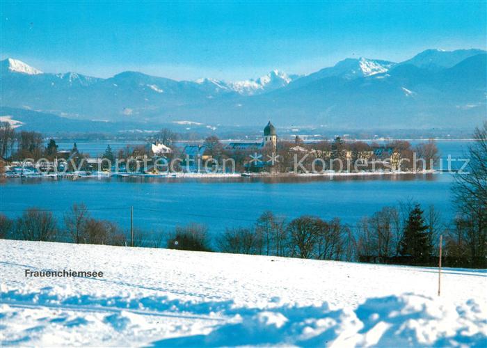 Frauenchiemsee Panorama mit Kloster Frauenwoerth