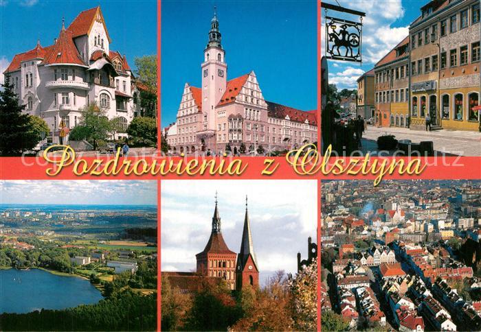 Olsztyn Allenstein Teilansichten Panorama Schloss Fliegeraufnahme