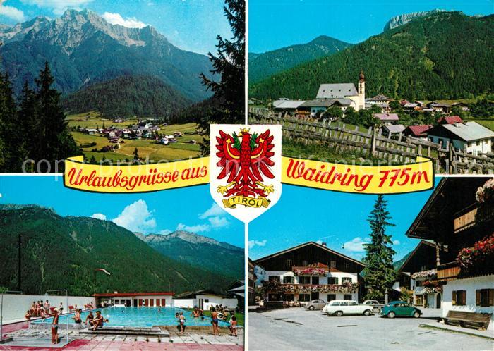 Waidring Tirol Schwimmbad Dorfplatz Steinbergen Steinplatte
