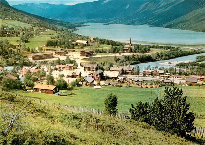 Lom Oppland View of the centre of Lom
