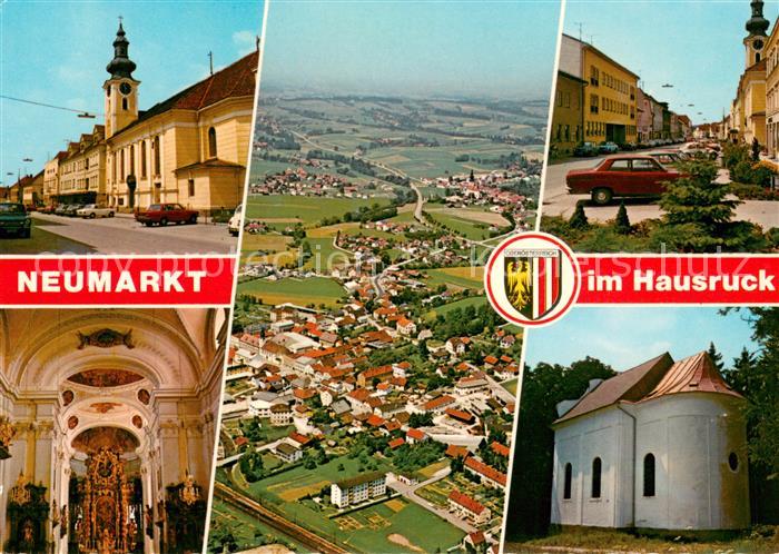 Neumarkt Hausruckkreis Kirche Fliegeraufnahme Marktplatz Kirche in Kallham Kalva