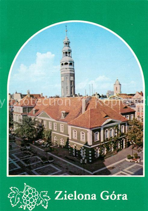Zielona Gora Motiv Innenstadt Kirchturm