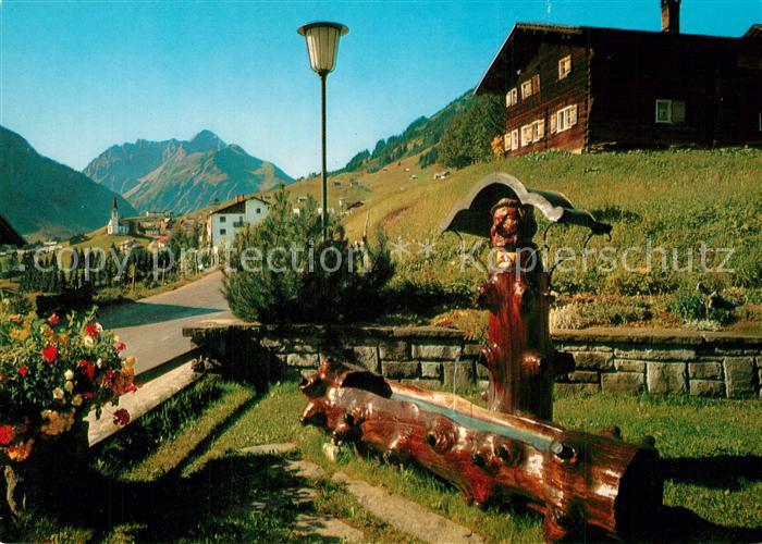 Hirschegg Kleinwalsertal Vorarlberg Ignatzbrunnen Schnitzereien Widderstein Allg