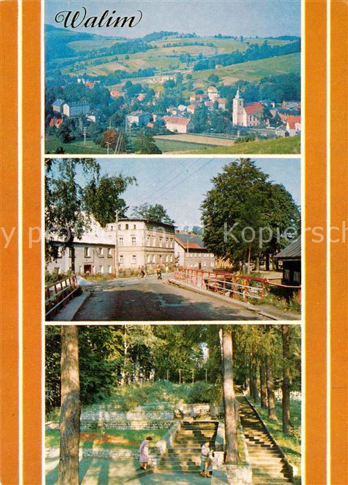 Walim Panorama Strassenpartie Bruecke Mausoleum