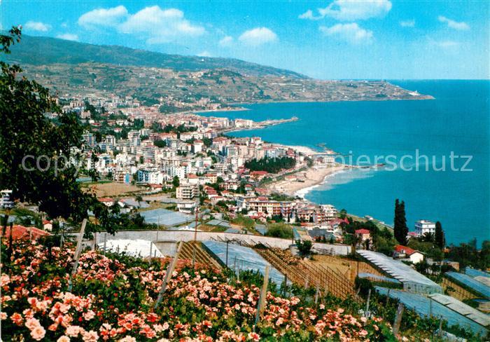 Sanremo Panorama do ponente Kuestenpanorama Riviera dei Fiori