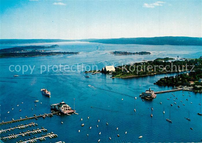 Oslo Norwegen Restaurants Kongen and Dronningen Fliegeraufnahme