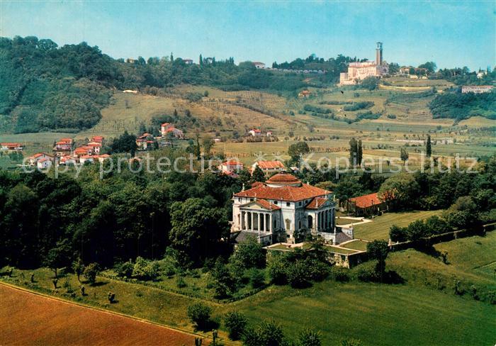 Vicenza Villa La Rotonda e Monte Berico veduta aerea