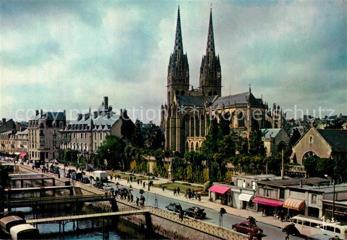 Quimper Cathedrale et quais de l'Odet