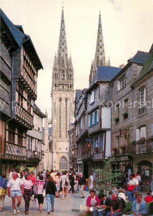 Quimper Rue Kereon Cathedrale Saint-Corentin