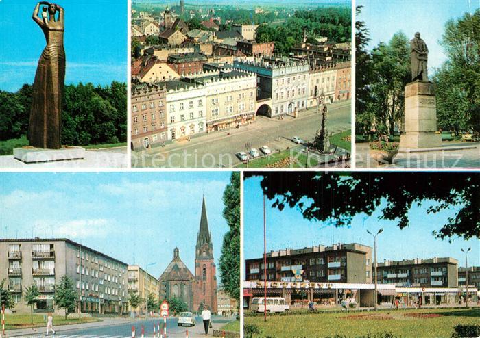 Raciborz Pomnik Matki Polki Rynek Ulica Adama Mickiewicza