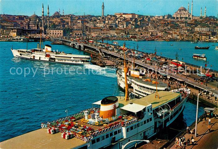 Istanbul Constantinopel Galata-Br?cke Moschee S?leymaniye