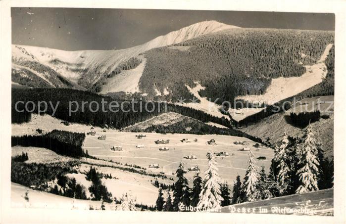 Petzer Tschechien Winterlandschaft Riesengebirge