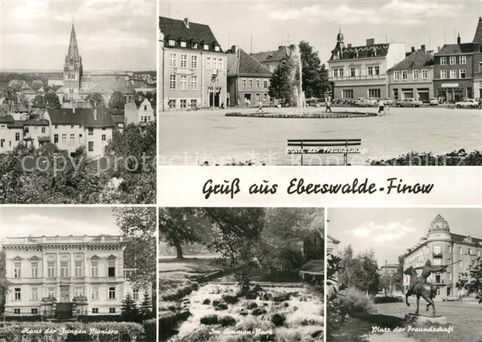 Finow Eberswalde Kirche Platz der Freundschaft Denkmal Haus der Jungen Pioniere