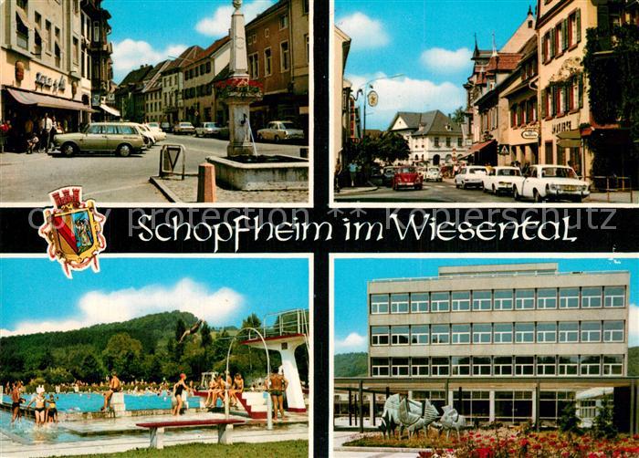 Schopfheim Innenstadt Brunnen Freibad