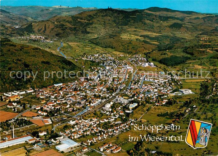 Schopfheim Wiesental Schwarzwald Fliegeraufnahme