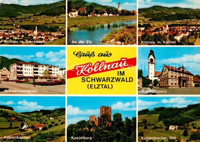 Kollnau Panorama mit Siensbach Kandel Elz Schwarzwaldplatz Rathaus Kohlenbachtal