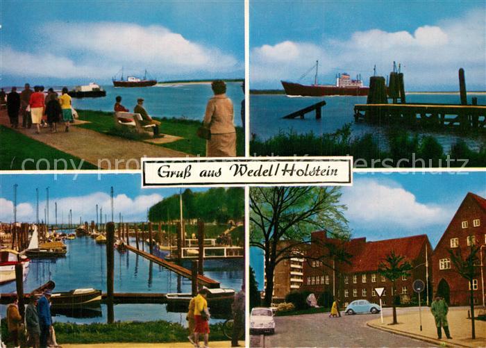 Wedel Pinneberg Uferpromenade Hochseedampfer Hafen Ortsmotiv