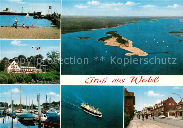 Wedel Pinneberg Hauptstrasse Faehre Halbinsel Fliegeraufnahme Schulauer Faehrhau