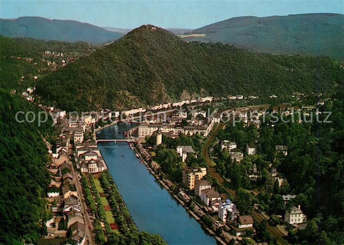 Bad Ems Teilansicht lahnaufwaerts Fliegeraufnahme