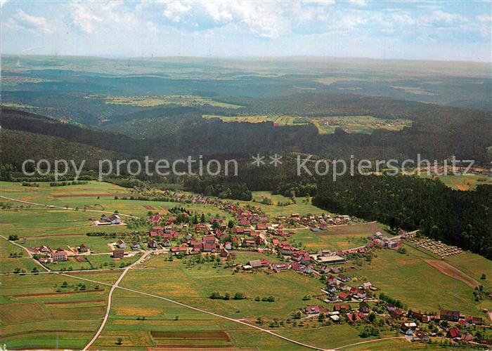 Langenbrand Schoemberg Erholungsort im Schwarzwald Fliegeraufnahme