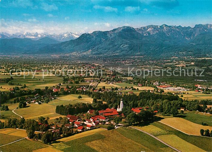 Gaissach Oberbayern Ferienort Isartal Alpenpanorama Fliegeraufnahme