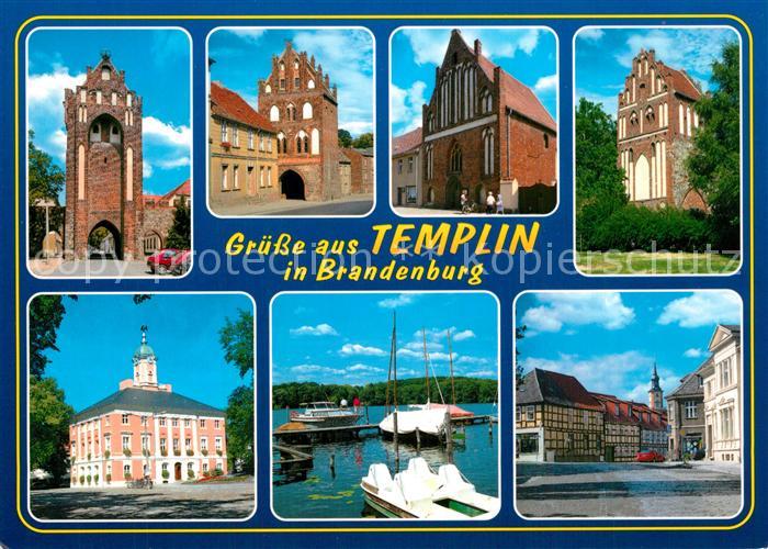 Templin Tor der Stadt Rathaus Hafen Innenstadt