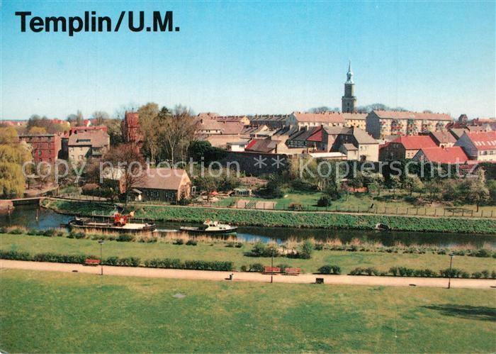 Templin Panorama Kanal Stadtmauer Stadtkern Fliegeraufnahme