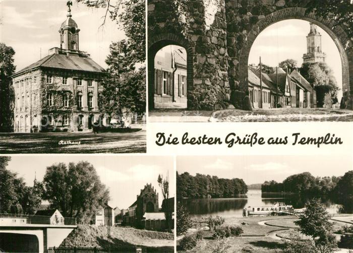 Templin Rathaus Schultor Bruecke Templiner See