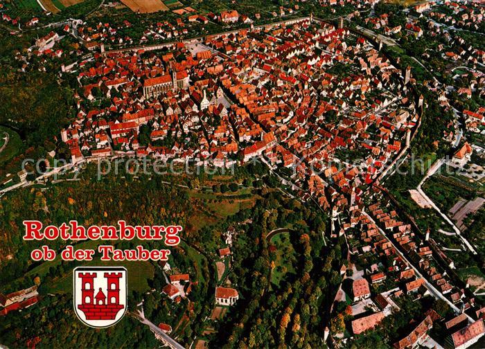 Rothenburg Tauber Stadtzentrum Fliegeraufnahme
