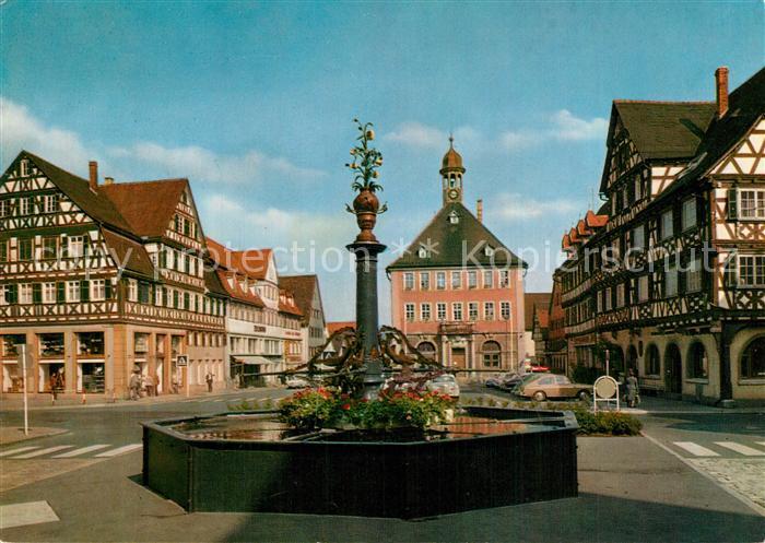 Schorndorf Wuerttemberg Geburtsort Gottlieb Daimler Marktplatz Altstadt Brunnen