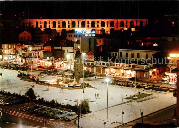 Cavala Kavala View to the aqueduct at night