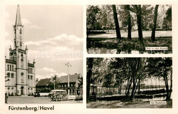 Fuerstenberg Havel Markt Kirche Kurpark Bootshaus