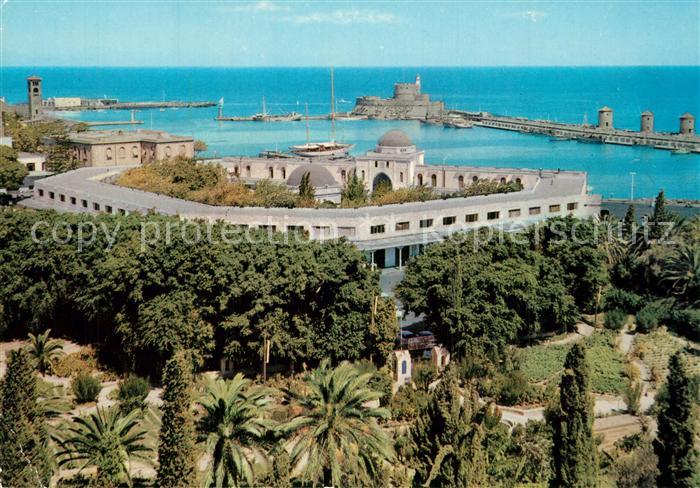 Rhodos Rhodes aegaeis Neuer Markt und Festung Sankt Nikolas