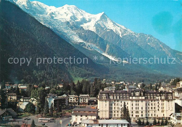 Chamonix Vue panoramique et Mont Blanc vu du Tou