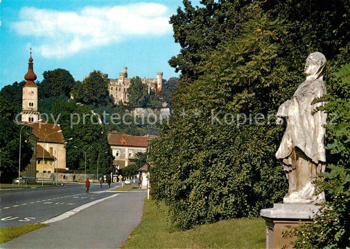 Wolfsberg Kaernten Ansicht mit Schloss Henckel von Donnersmark Denkmal Statue