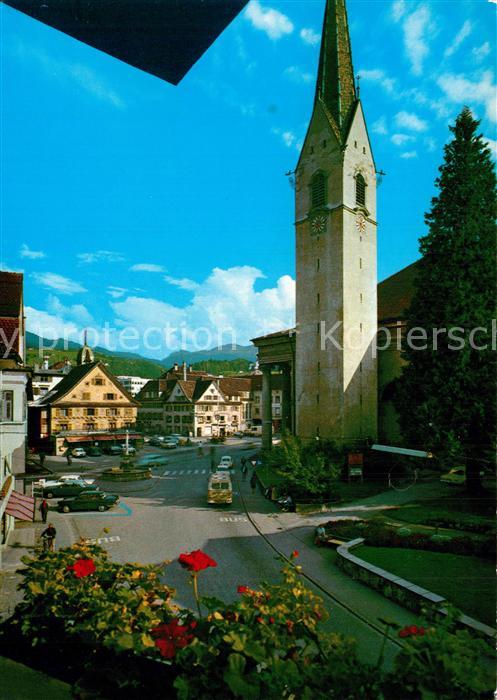 Dornbirn Vorarlberg Pfarrkirche St. Martin und Marktplatz
