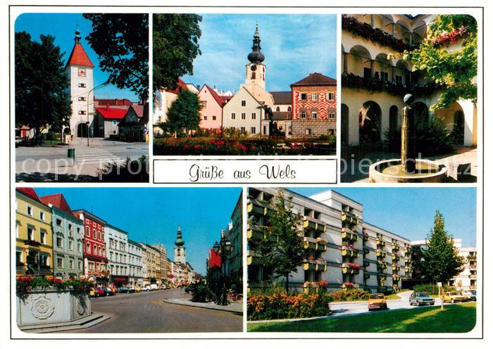 Wels Ledererturm Burggarten Pfarrkirche Haas-Hof Stadtplatz Seniorenheim